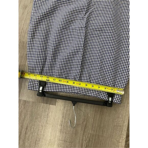 Celine Paris Blue White Houndstooth Straight Pencil Skirt, Size 40 / US Medium * - Picture 9 of 14
